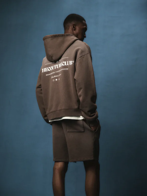 SPRAY WASH COPYRIGHT MULTI GRAPHIC ZIP THROUGH HOODIE 1