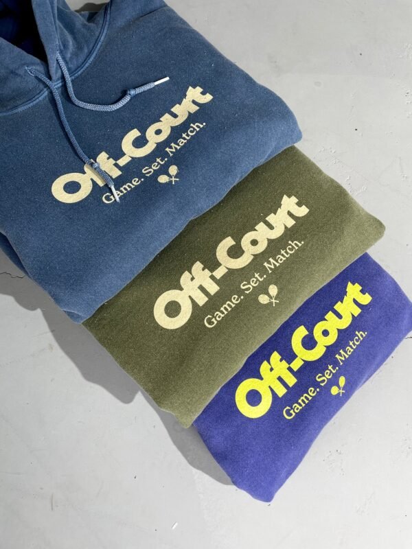 Vice 84 Off-Court GSM Vintage Washed Hoodie - Blue 1