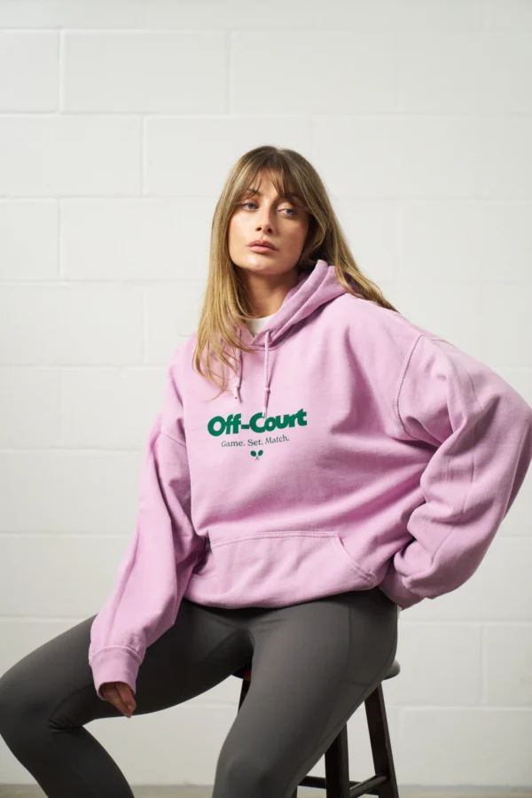 Vice 84 Off-Court GSM Vintage Washed Hoodie - Pink 11