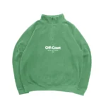 Vice 84 Off-Court GSM' Washed quater Zip Sweater - green