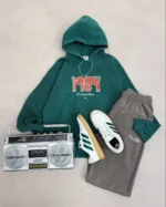 Vice 84 Track Vintage Washed Hoodie - Forest Green 11