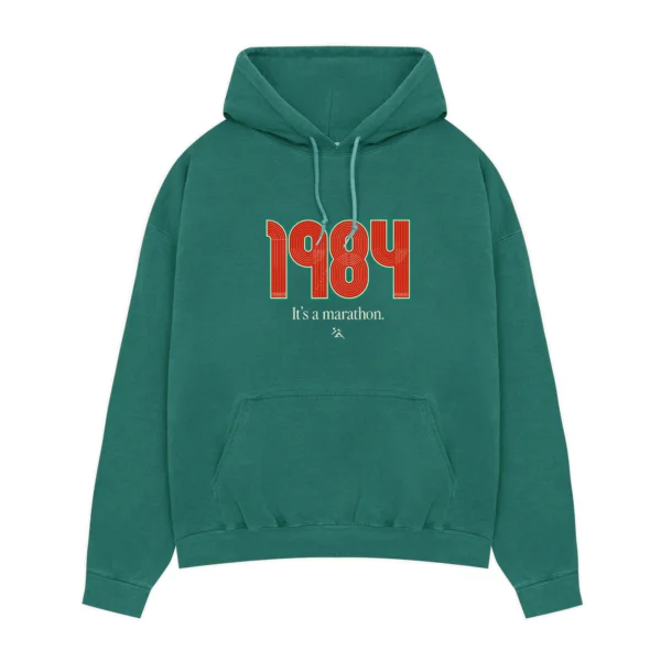 Vice 84 Track Vintage Washed Hoodie - Forest Green
