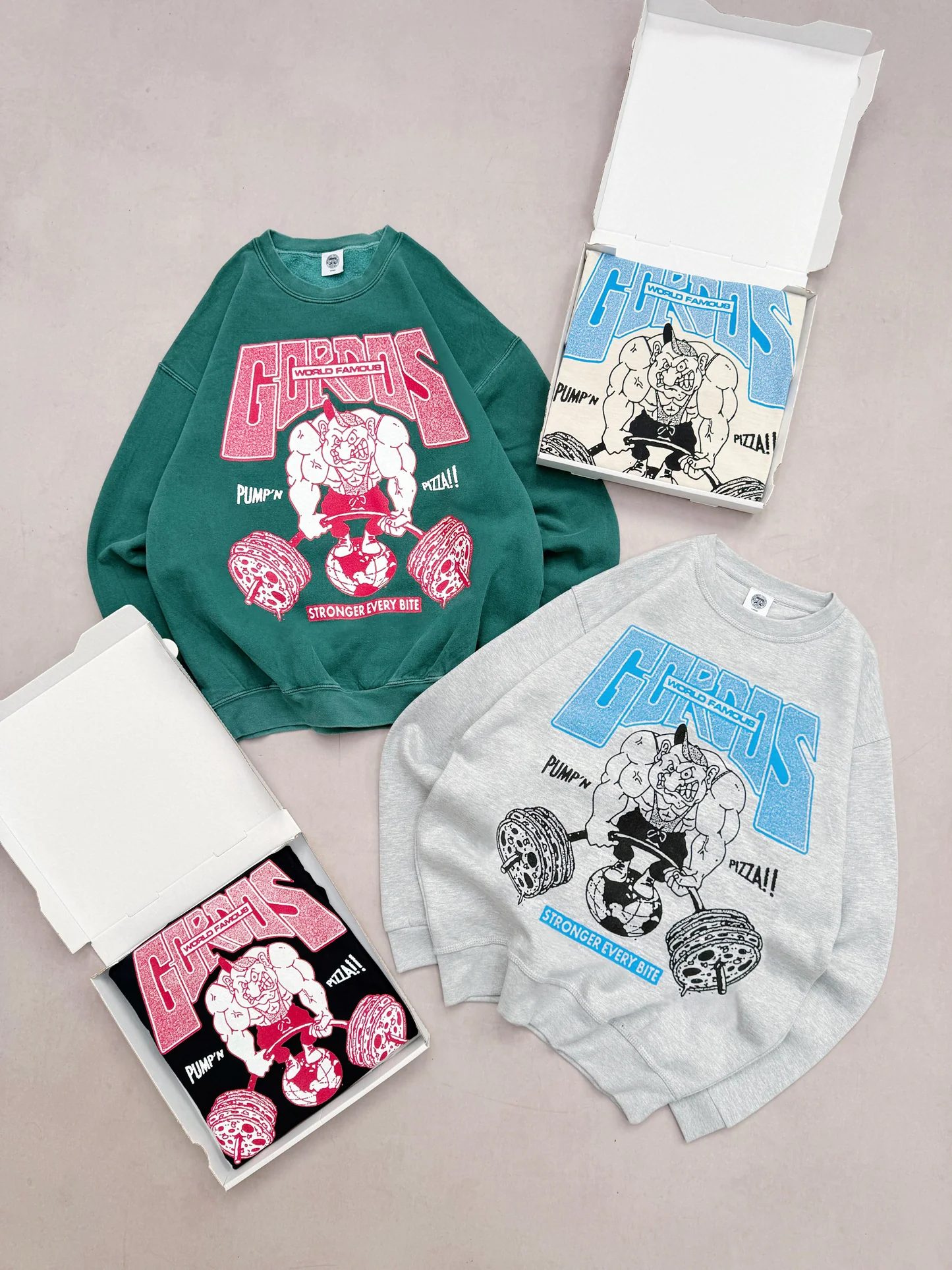 World Famous Gordos 'Heavy Lifters' Heavy Sweater - combo pairs World Famous Gordos 'Heavy Lifters' Heavy Sweater - combo pairs