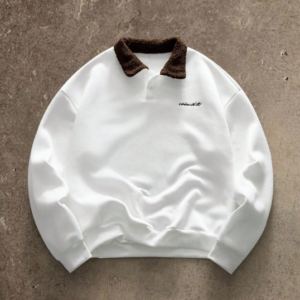 AXEPEAK Men's Knit Casual Loose Fit Long Sleeve Pullover Sweatshirt Fashion Streetwear Autumn Winter Letter Embroidery Contrast Collar Sweatshirt, For Friends Husband Boyfriend Gifts Back To School