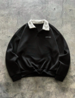 AXEPEAK Men's Knitted Casual Loose Fit Long Sleeve Sweatshirt, Fashionable And Suitable For black