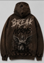 Acid Wash Distressed Graphic Hoodie 1