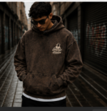 Acid Wash Distressed Graphic Hoodie 5