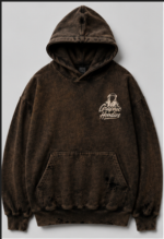 Acid Wash Distressed Graphic Hoodie