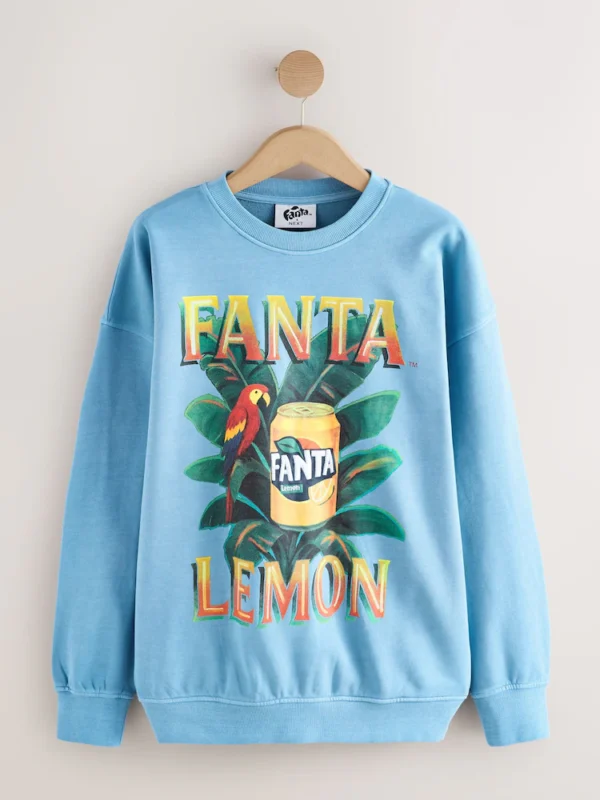 Blue Fanta Lemon Washed Sweatshirt 5