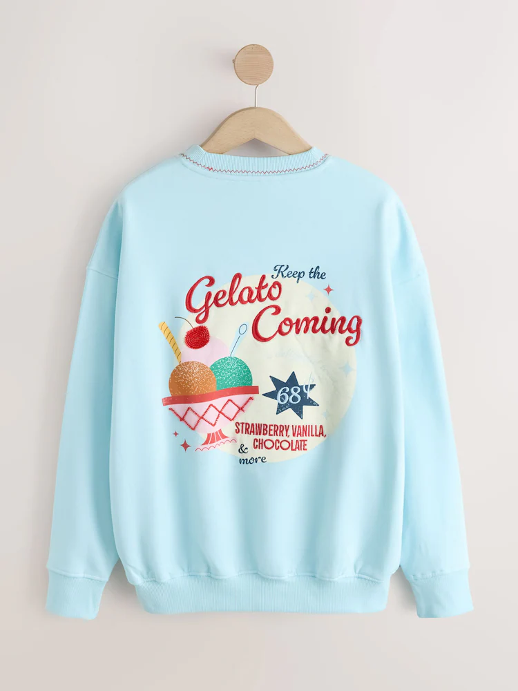 Blue Gelato Graphic Sweatshirt 3 Blue Gelato Graphic Sweatshirt 3