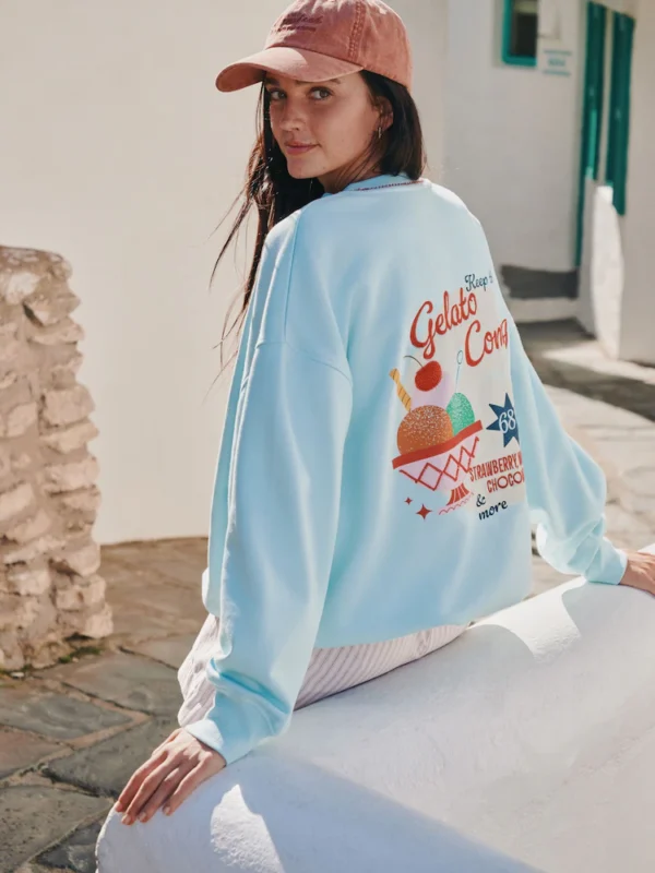 Blue Gelato Graphic Sweatshirt