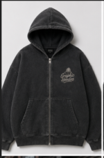 Boxy Fit Graphic Zip-Up