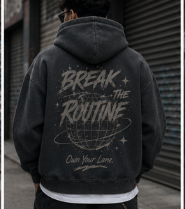 Boxy Fit Graphic Zip-Up Hoodie 1