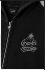 Build To Endure Jet Black Graphic zip up hoodie 2