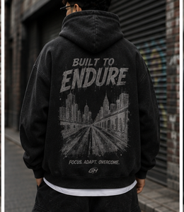 Build To Endure Jet Black Graphic zip up hoodie 3