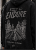 Build To Endure Jet Black Graphic zip up hoodie 4