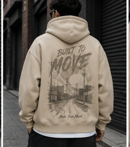 Built To Move Oversized zip up Hoodie 3