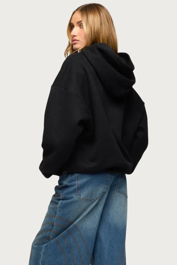 Camo Cutie Edikted Oversized Hoodie black 1
