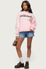 Camo Cutie Edikted Oversized Hoodie black 111