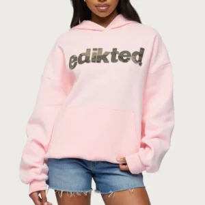 Camo Cutie Edikted Oversized Hoodie pink