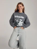 Charcoal Grey Official Wham License Christmas Long Sleeve Sweatshirt