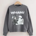 Charcoal Grey Official Wham License Christmas Long Sleeve Sweatshirt 66