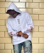 DGK Zen White Hoodie cherry blossom hoodie pose