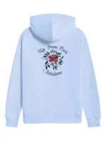 Drôle De Monsieur floral-print hoodie blue 1