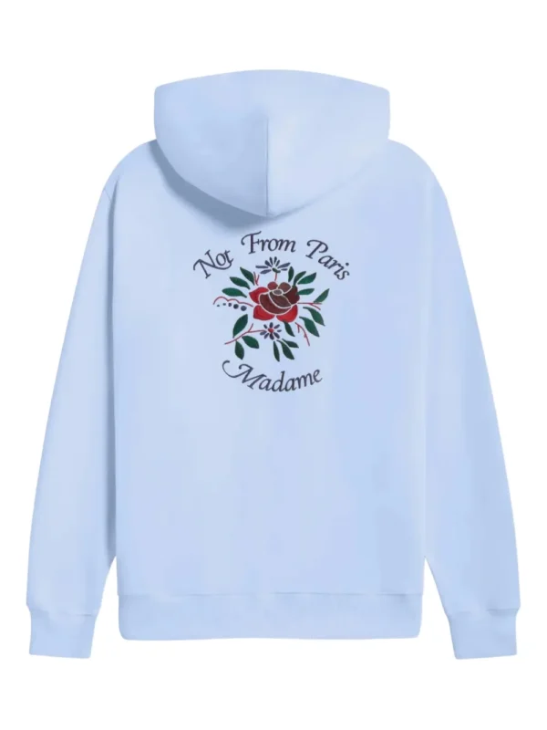 Drôle De Monsieur floral-print hoodie blue 1