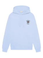 Drôle De Monsieur floral-print hoodie blue
