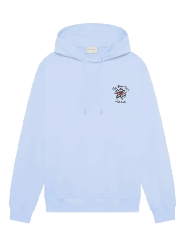 Drôle De Monsieur floral-print hoodie blue