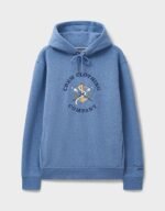 Embroidered Anchor Graphic Hoodie in Blue Marl 1