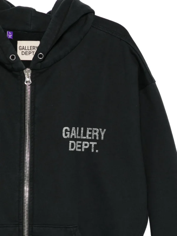 GALLERY DEPT. contrast-panel zip hoodie 1