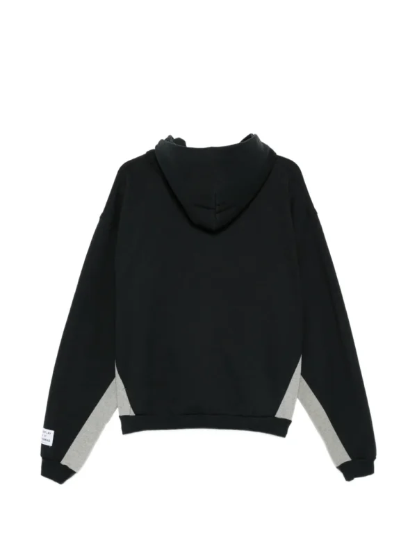 GALLERY DEPT. contrast-panel zip hoodie black