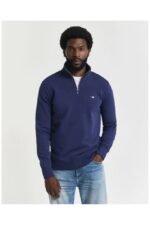 Gant Shield Half-Zip Sweatshirt – Persian Blue
