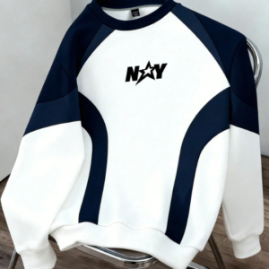 Manfinity Hypemode Men's Colorblock Print Pullover Sweatshirt, Suitable Forr, Outdoor, white