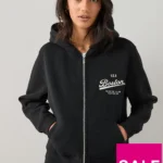 The Very Collection Zip Up Graphic Hoodie
