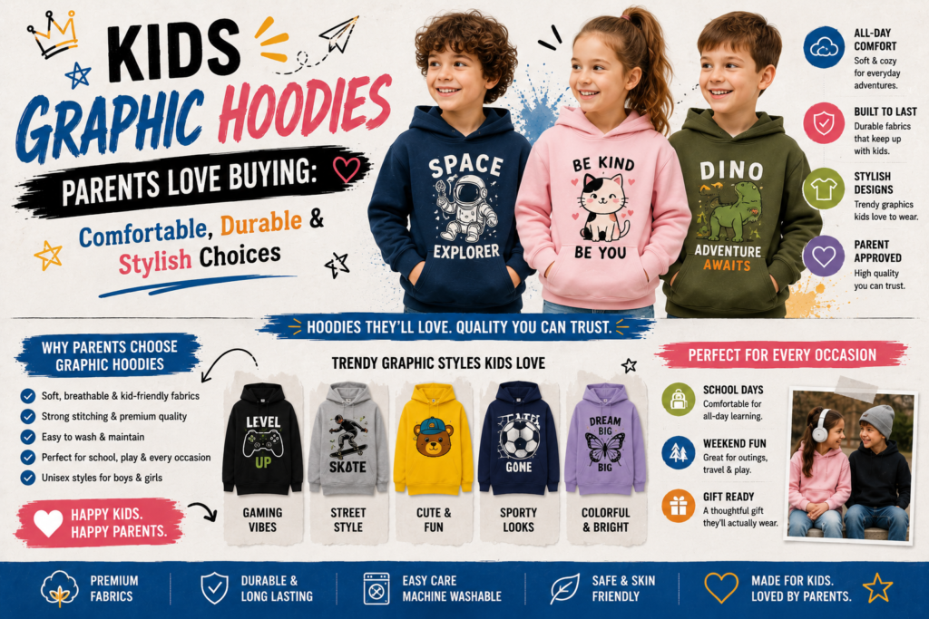 Trendy hoodies for happy kids