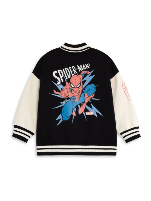 Vanilla Underground Black Marvel Spiderman Bomber Jacket 1