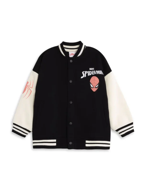 Vanilla Underground Black Marvel Spiderman Bomber Jacket
