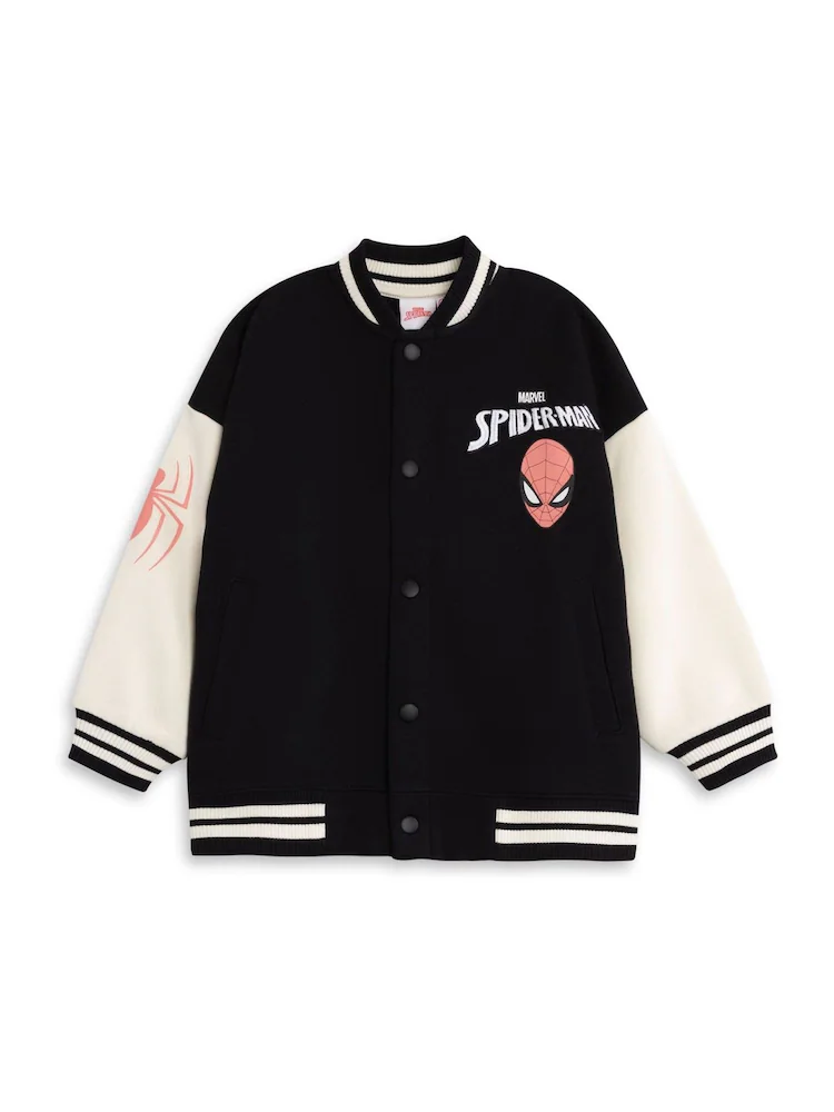 Vanilla Underground Black Marvel Spiderman Bomber Jacket Vanilla Underground Black Marvel Spiderman Bomber Jacket