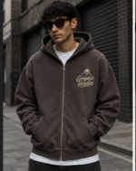 Vintage Oversized Zip-Through Hoodie