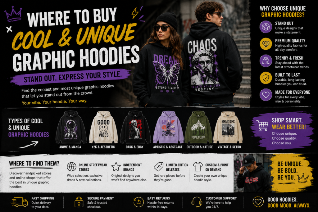 Where to Buy Cool & Unique Graphic Hoodies