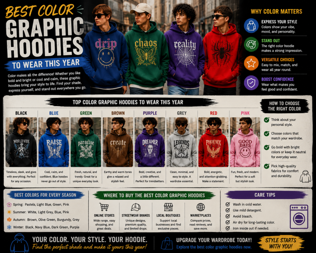 Best Color Graphic Hoodies to Wear This Year